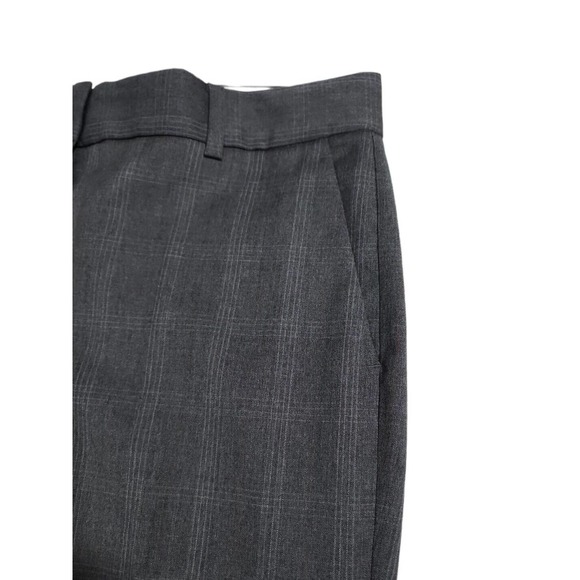 Theory Womens Gray Windowpane Dress Pants RN# 98406 Size 4 Workwear Slacks USA - Picture 2 of 12